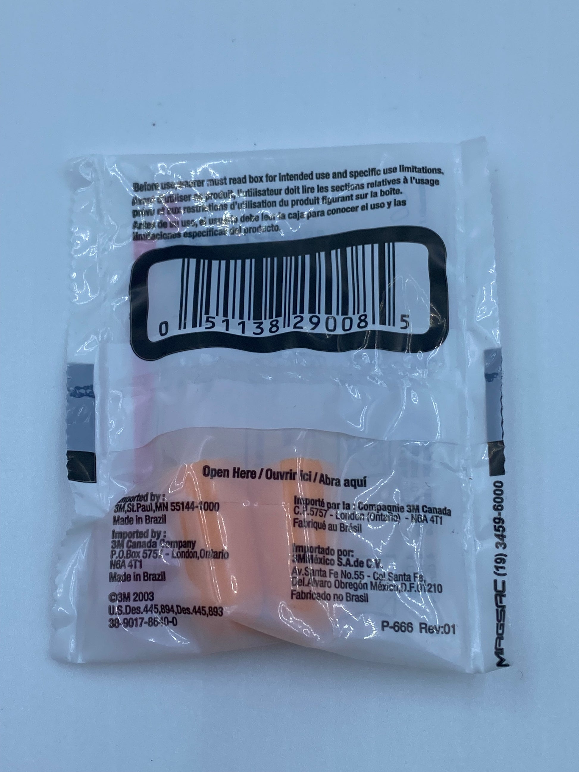 3M Disposable Earplugs (1 Pair)