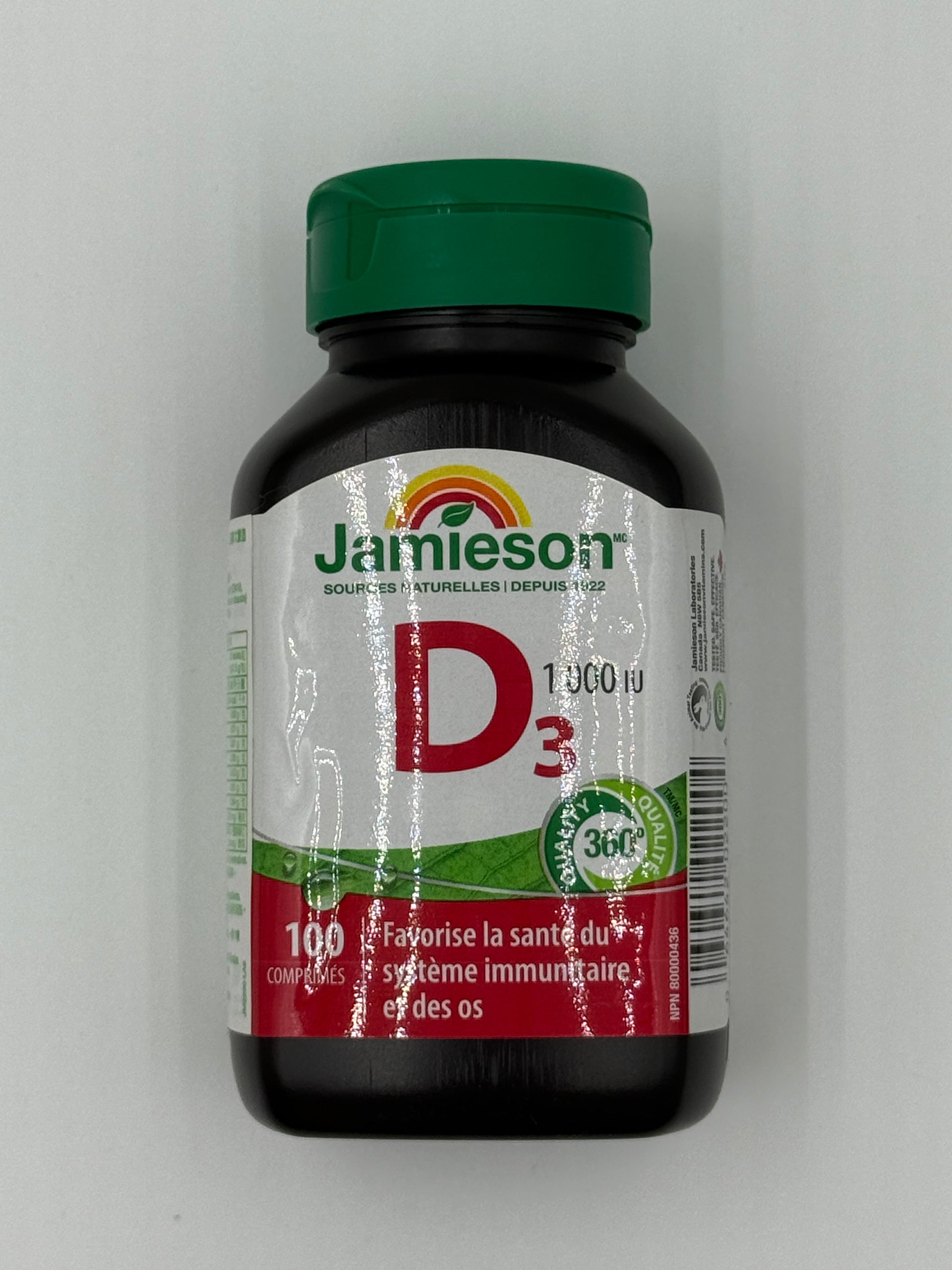 JAMIESON增美神-維他命D3 1000IU 100粒 D3 1000IU 25MG 100'S