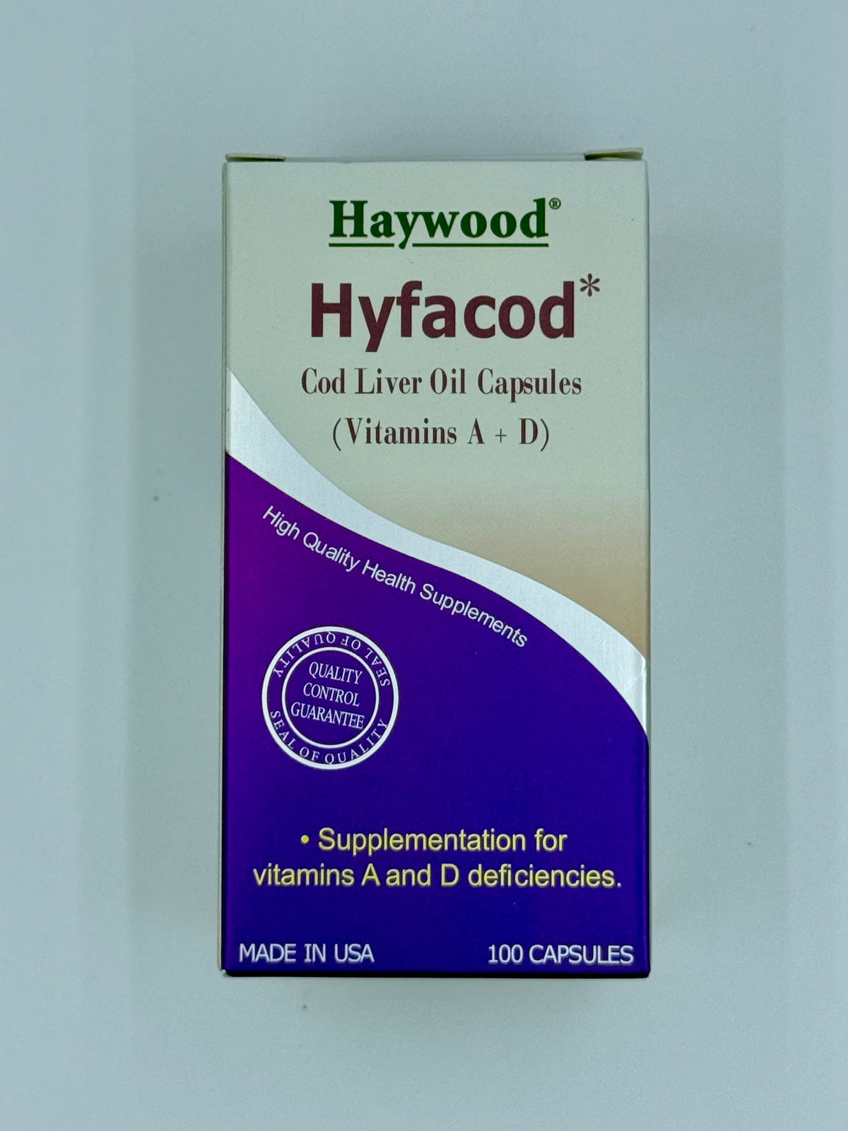 Haywood 美國希活 魚肝油丸-維他命 A+D (100粒)