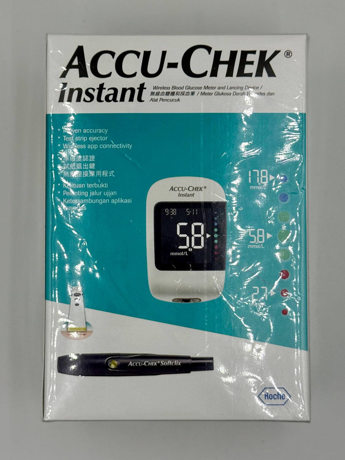 ROCHE ACCU-CHEK 無線藍牙血糖機和採血筆套裝 (1套裝)