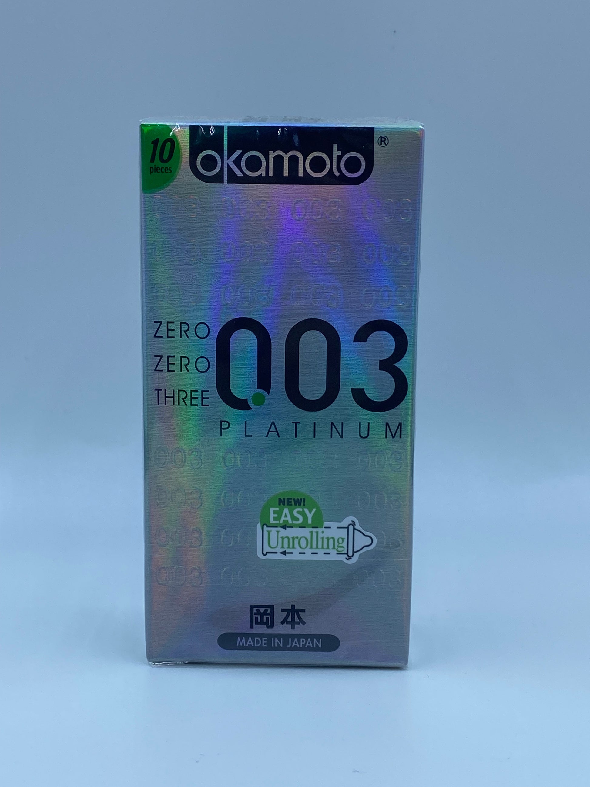 岡本0.03白金超薄安全套（銀盒）10'S OKAMOTO 0.03 PLATINUM