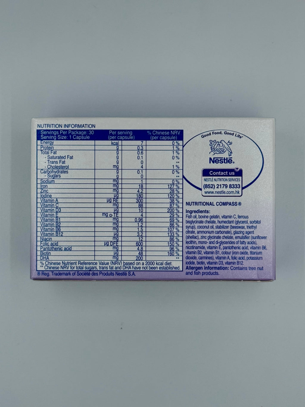 Nestle 孕產婦專用維他命及礦物質配方膠囊 (30粒)