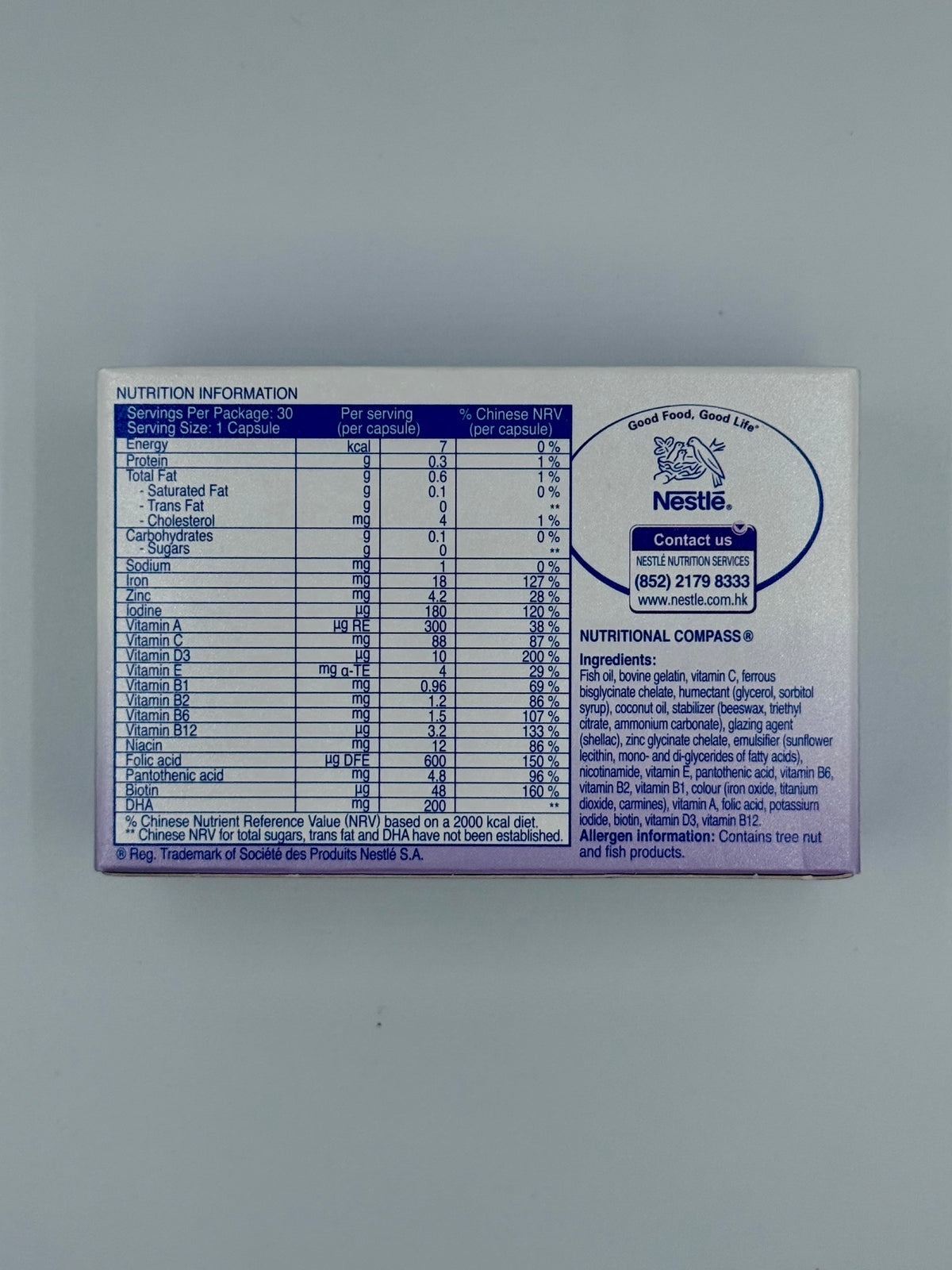 Nestle 孕產婦專用維他命及礦物質配方膠囊 (30粒)
