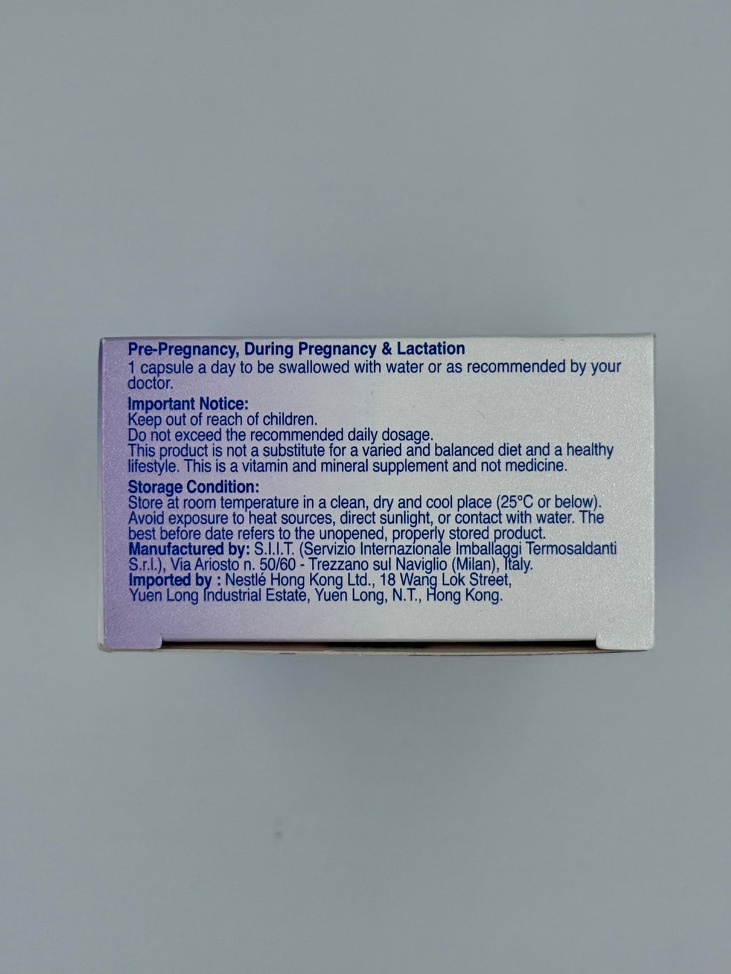 Nestle 孕產婦專用維他命及礦物質配方膠囊 (30粒)