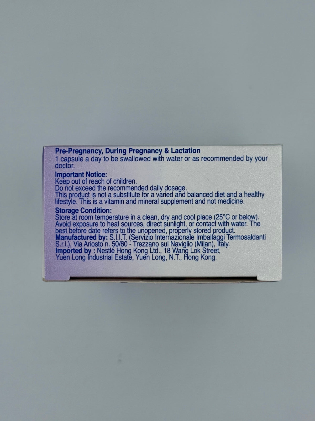 Nestle 孕產婦專用維他命及礦物質配方膠囊 (30粒)