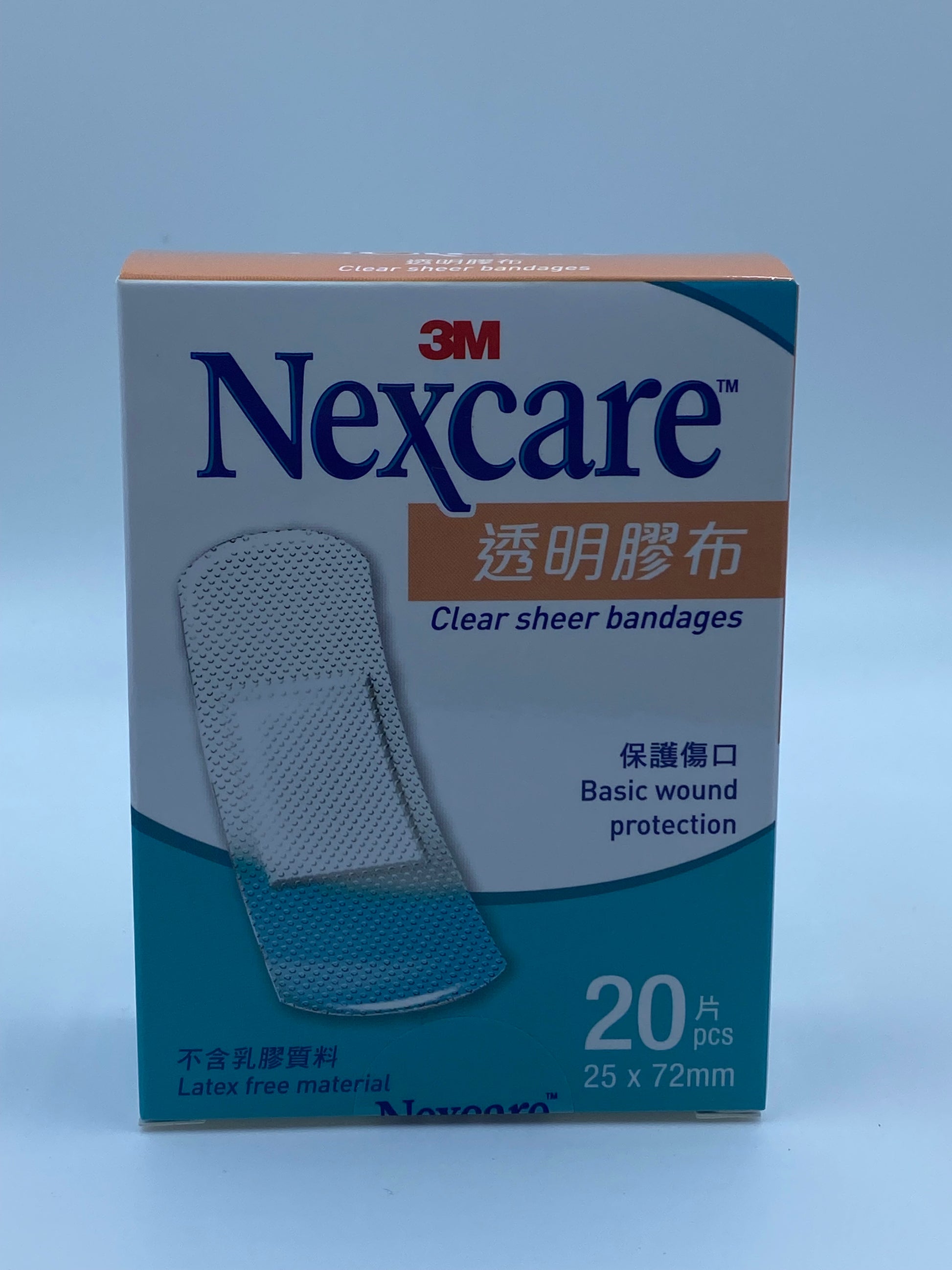 3M NEXCARE 透明膠布 CLEAR SHEER BANDAGES 20'S