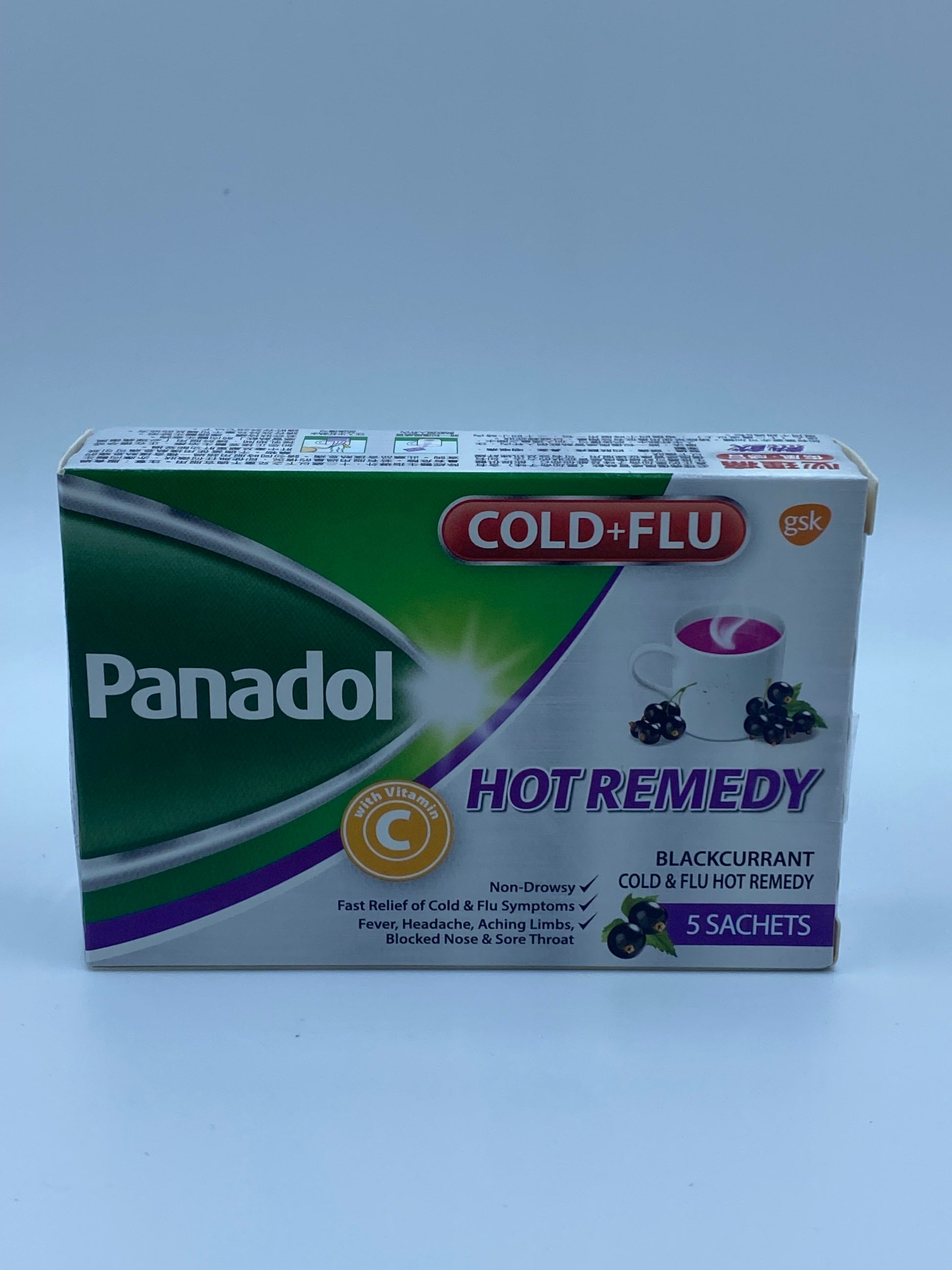 必理痛 傷風感冒熱飲 5包裝 (黑加倫子味) PANADOL COLD & FLU HOT REMEDY 5'S (BLACKCURRANT)