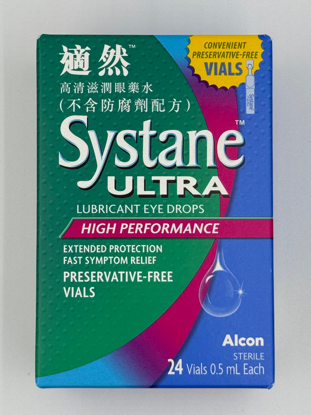 ALCON 適然人工淚液 0.5ML (24支裝) ALCON SYSTANE LUBRICANT EYE DROPS (24 X 0.5ML)