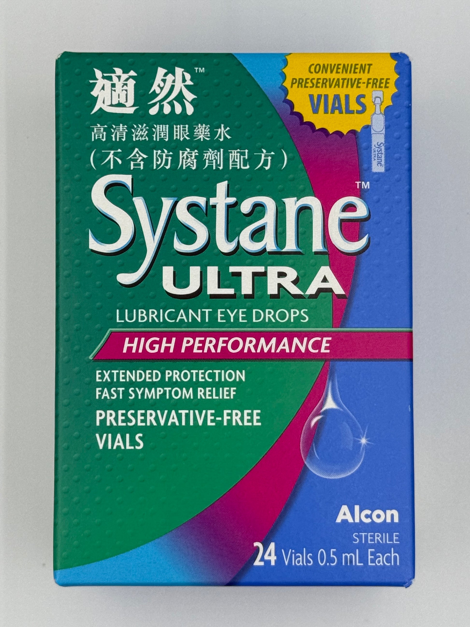 ALCON 適然人工淚液 0.5ML (24支裝) ALCON SYSTANE LUBRICANT EYE DROPS (24 X 0.5ML)