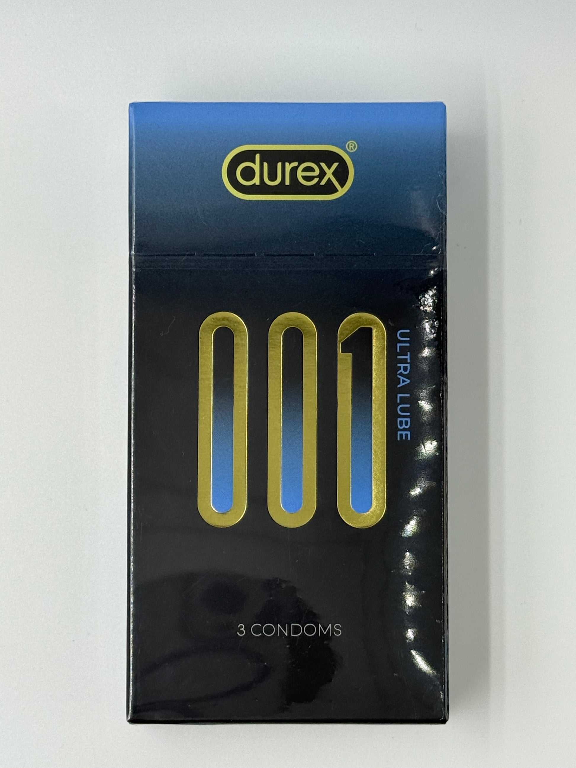 杜蕾斯001倍滑裝安全套 DUREX 001 ULTRA LUBE CONDOM 3'S