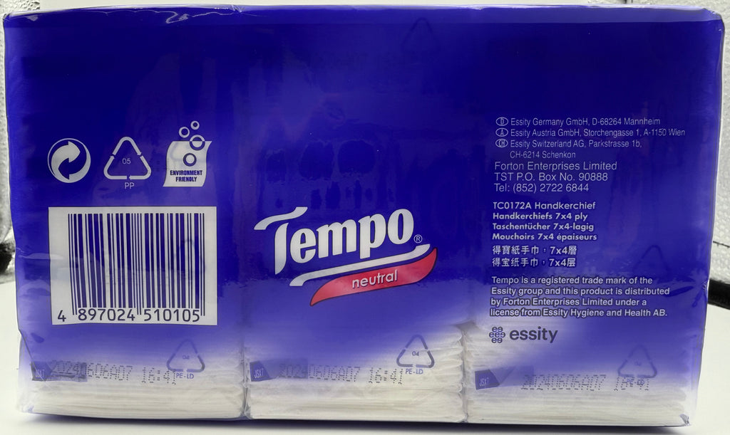 TEMPO得寶 原味36包裝  TEMPO  36 BAG NEUTRAL