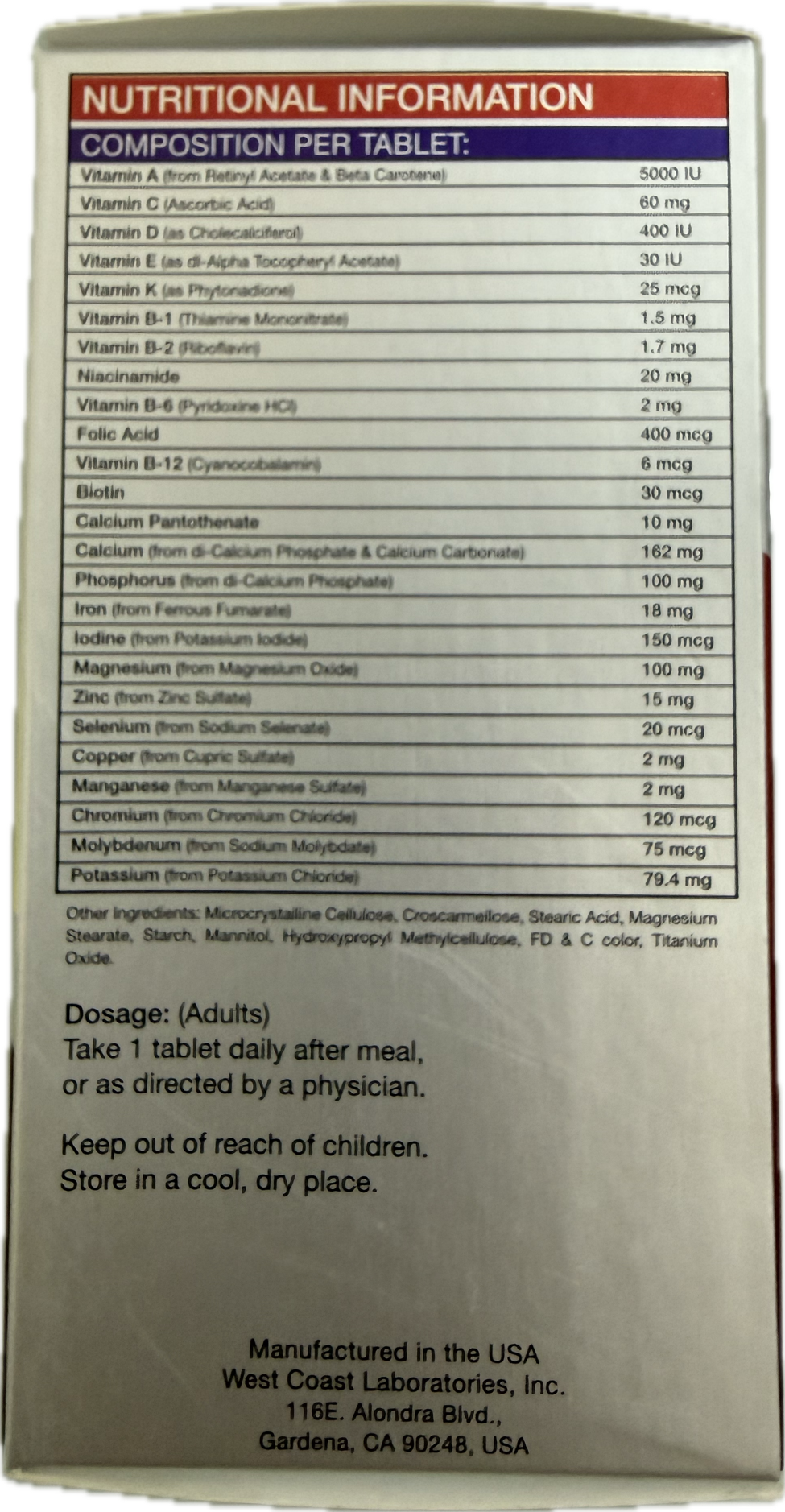Haywood 希活全效多元維他命與礦物質配方 (100粒)
