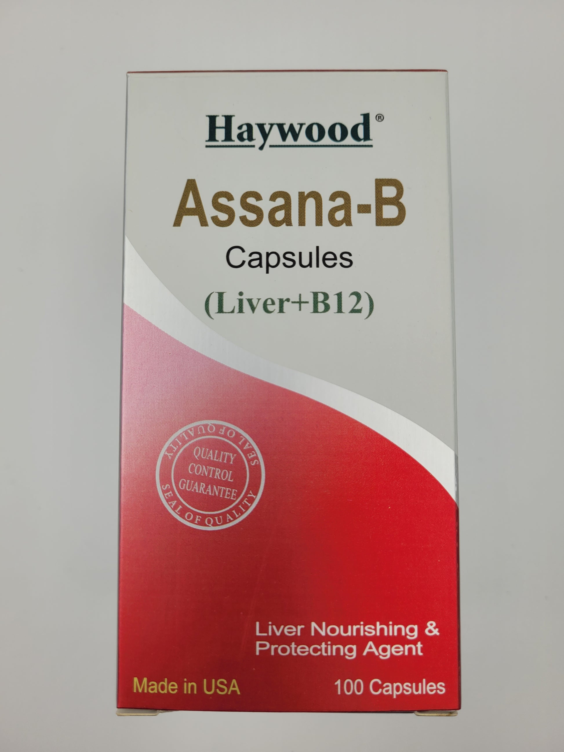 Haywood Assana-B (Liver Extract + Vitamin B12) 100 Capsules