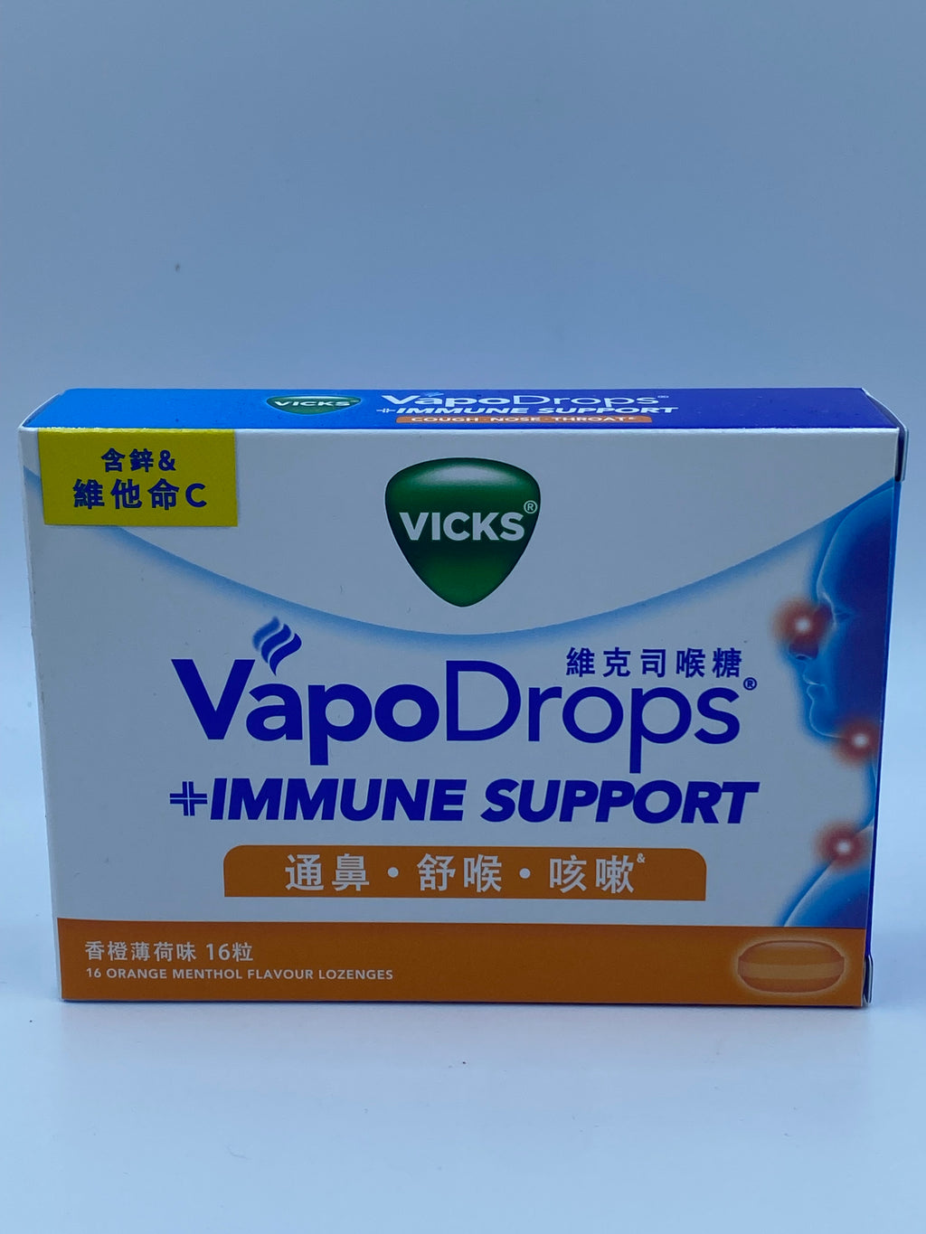 維克司喉糖香橙薄荷味 VAPODROPS ORANGE MENTHOL 16'S