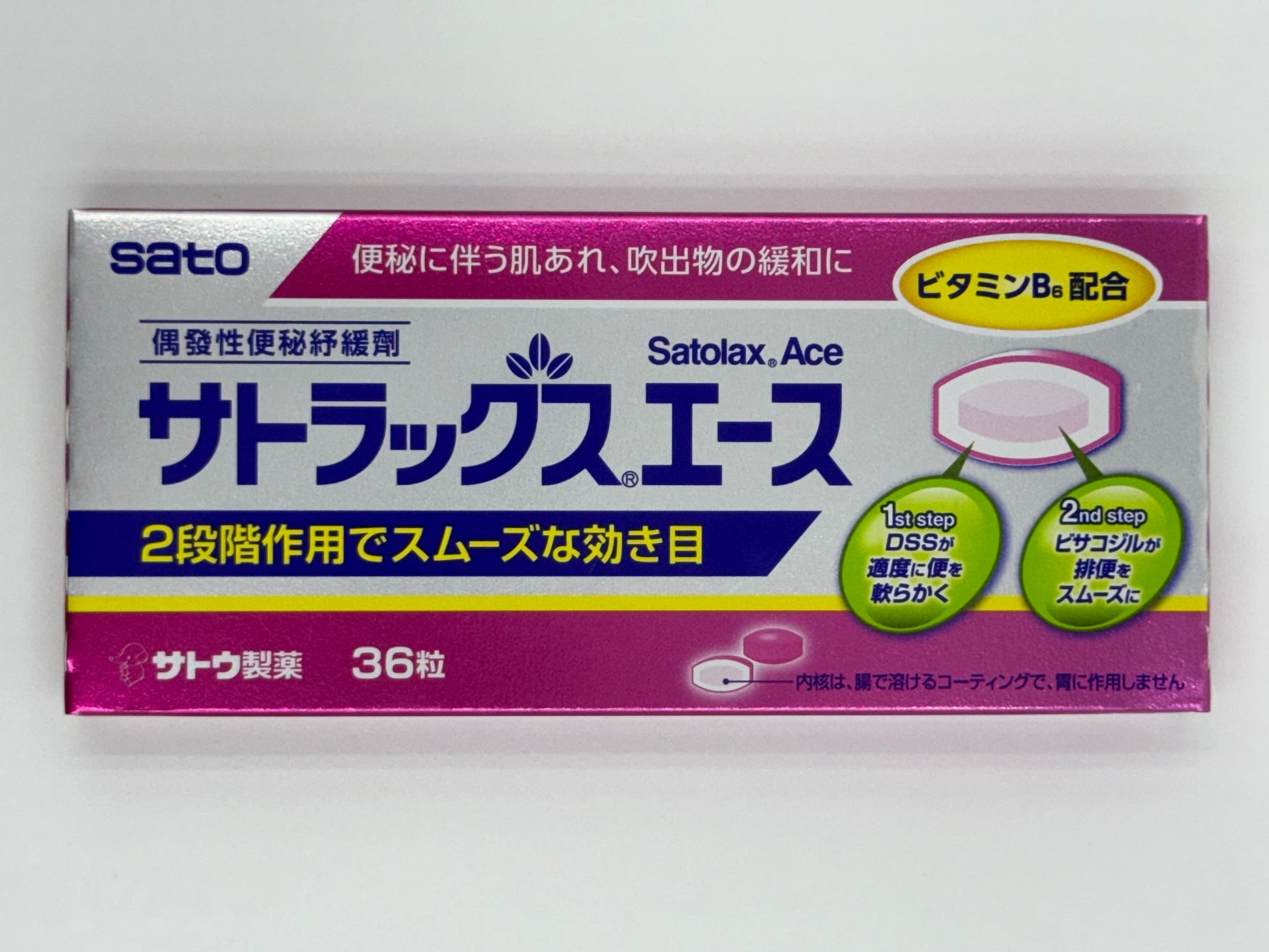 佐藤腸樂通便秘紓媛劑 SATO SATOLAX ACE Enteric-Coated Tablets 36'S