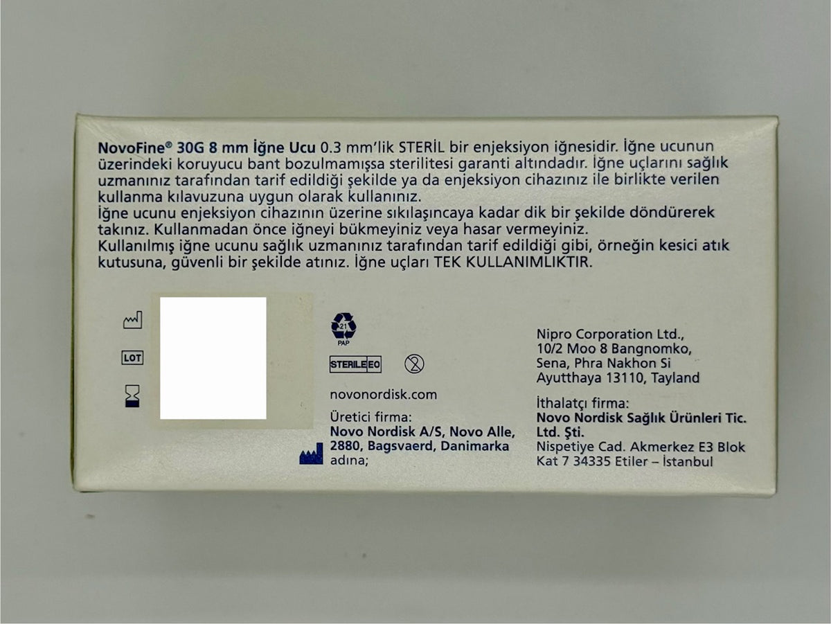 NovoFine諾和針 30g 8mm (100 pcs)