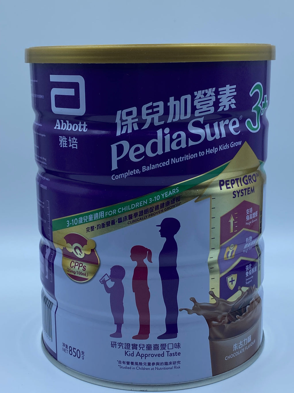 雅培保兒加營素3+ (朱古力味) Abbott Pediasure 850G