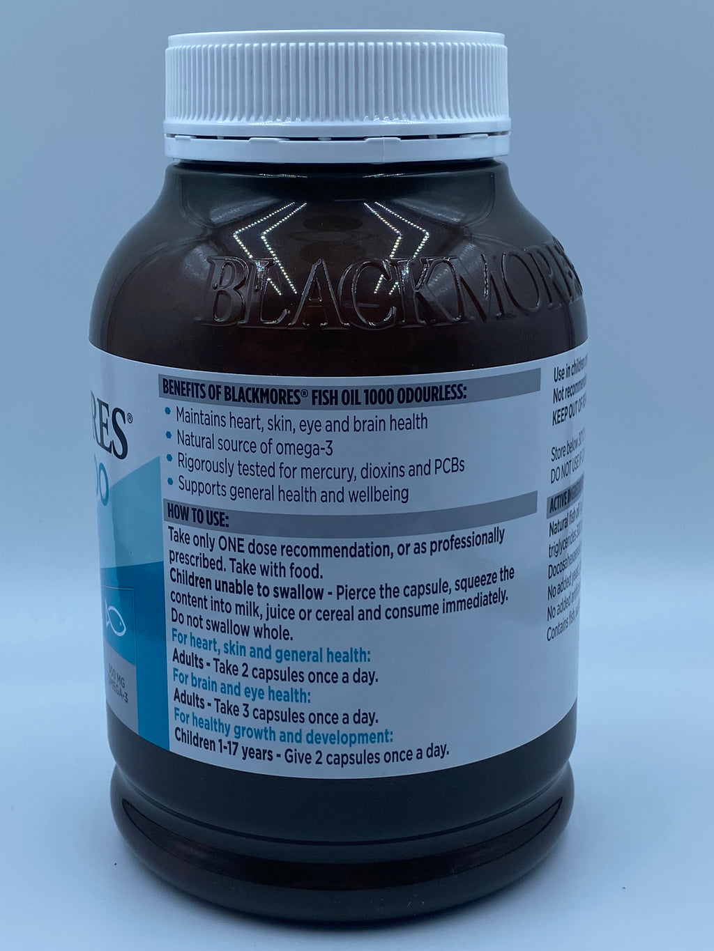 BLACKMORES無腥味魚油 400'S BLACKMORES ODOURLESS FISH OIL 1000 400'S