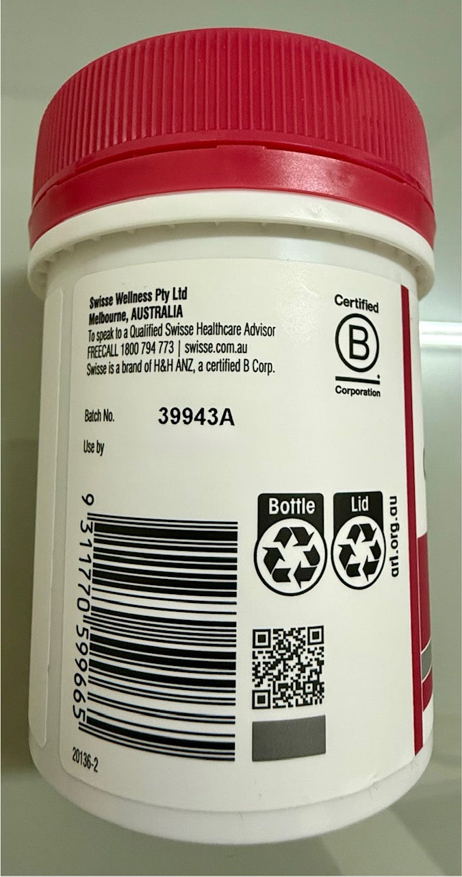 Swisse 輔酶Q10 CO-ENZYME (180粒)