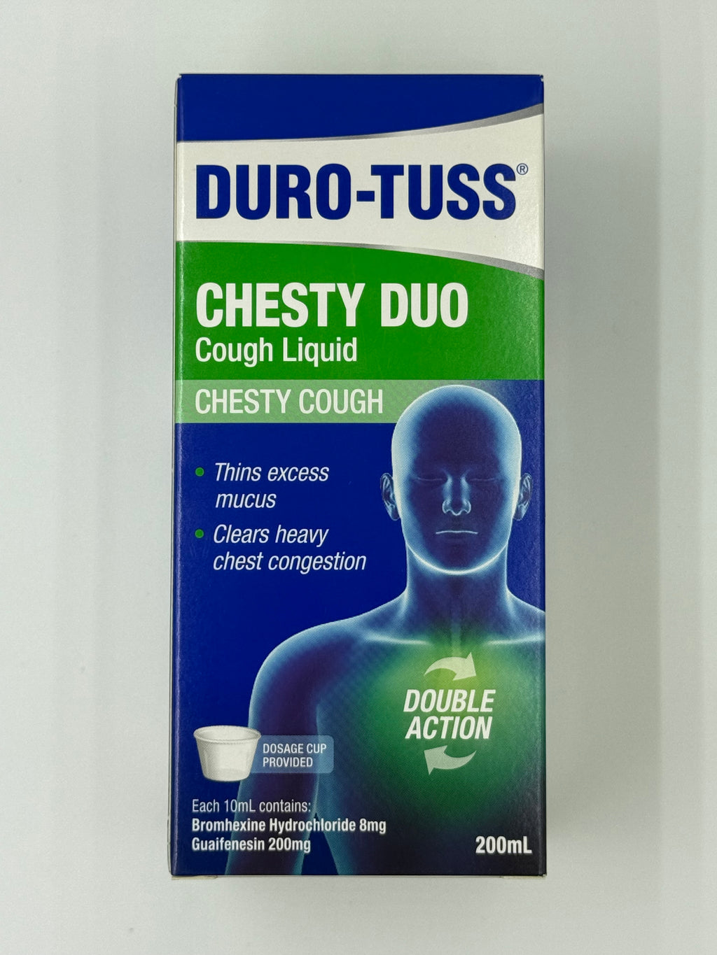 咳樂治雙效化痰咳水(士多啤梨味)  200毫升 DURO-TUSS CHESTY DUO COUGH LIQUID 200ML