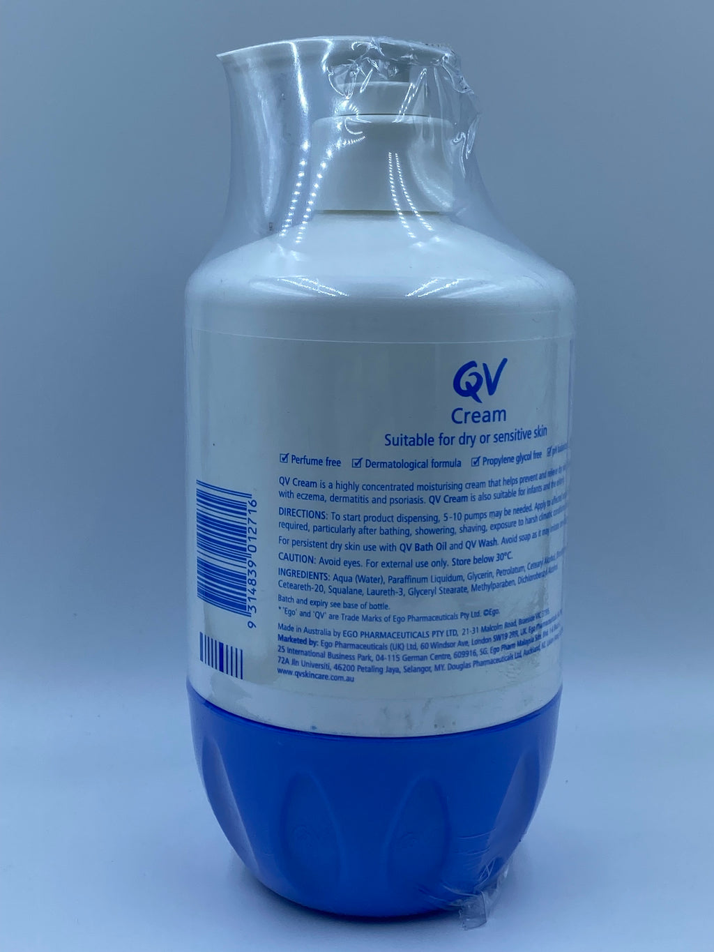 EGO QV按壓式潤膚霜雪花膏500g EGO QV CREAM 500G