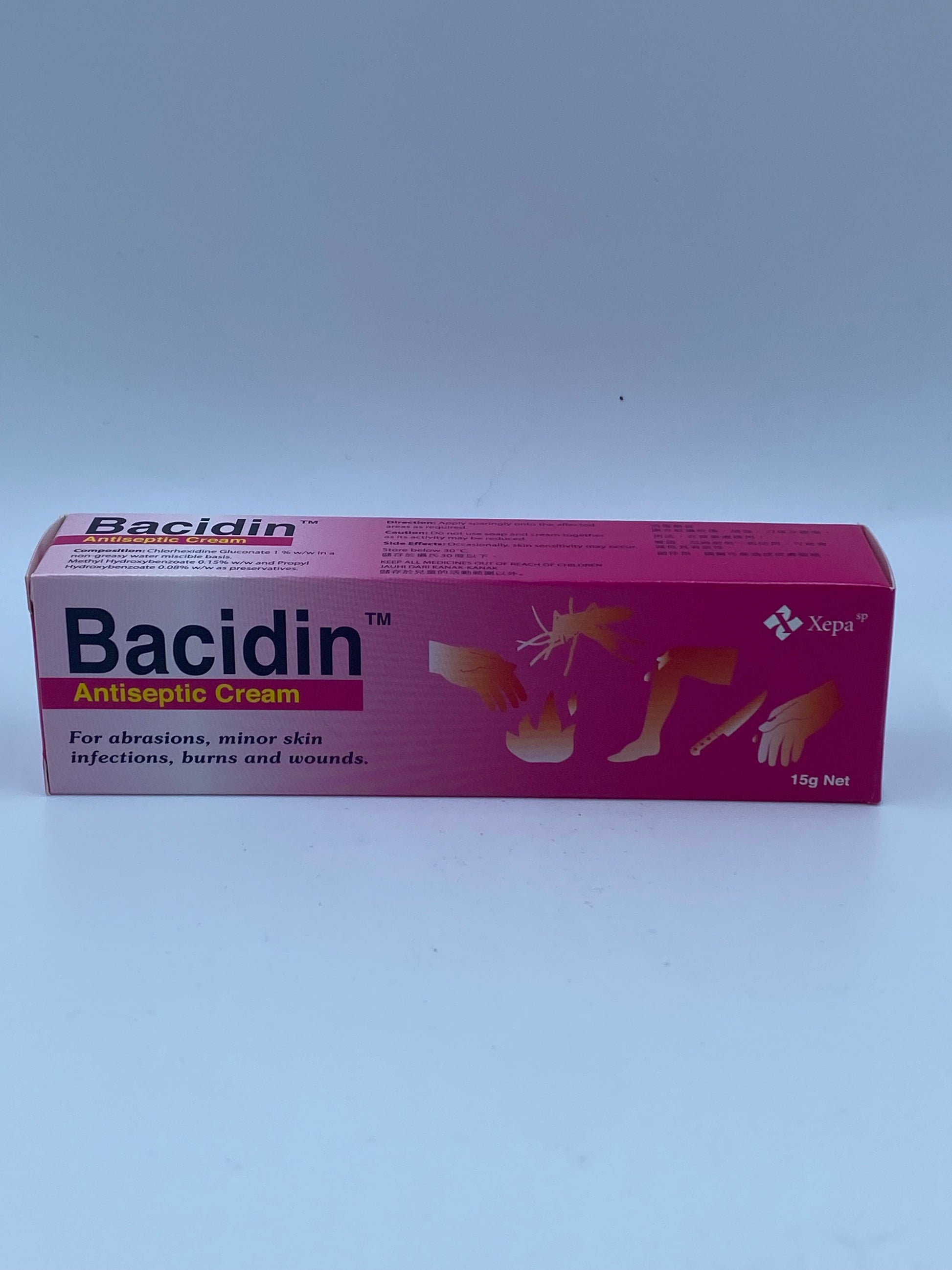 Bacidin™ 消毒藥膏 1% 15克 XEPA BACIDIN ANTISEPTIC CREAM 15G