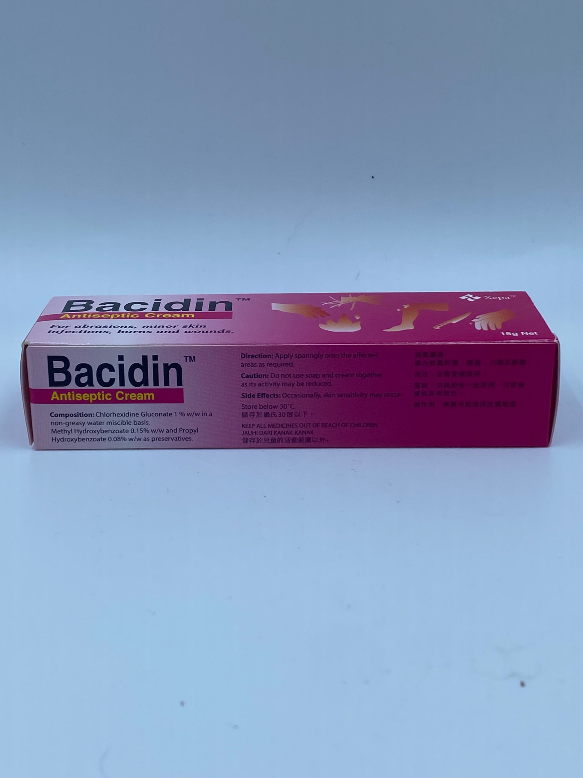 Bacidin™ 消毒藥膏 1% 15克 XEPA BACIDIN ANTISEPTIC CREAM 15G